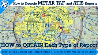 Aviation Weather Reports and Forecasts Explained  METAR TAF ATIS DATIS [upl. by Nylkcaj]