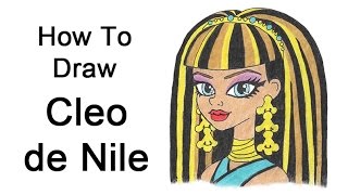 How to Draw Cleo de Nile from Monster High [upl. by Elvera92]