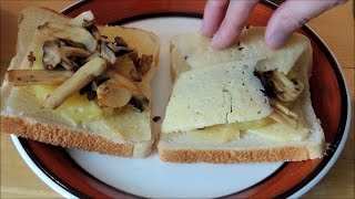 Vegetarian Hawaii toast with pineapple mushroom amp cheese in a sandwich maker Melissa toaster [upl. by Rebmit625]