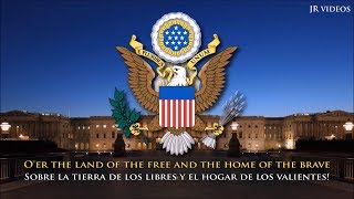 Himno nacional de los Estados Unidos de América ENES letra  USA Anthem Spanish [upl. by Godliman]