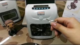 How to change the time Bundy Clock CA100 [upl. by Proudfoot]