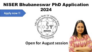 NISER Bhubaneswar PhD Application 2024  PhD admission in NISER  best PhD institute In India [upl. by Alyahc]