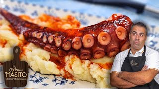 Pulpo a la plancha con patata CENA RICA Y RAPIDA [upl. by Cigam]