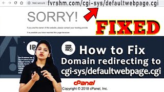 How to fix Domain redirecting to cgisysdefault webpagecgi page STEP BY STEP☑️ [upl. by Moise301]