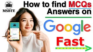 How to find answer on Google Fast MCQs Answers on Google MSBTE Exam Cheating [upl. by Phira]