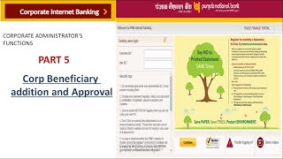 PNB Corporate Internet Banking Part 5 how to add Beneficiary and Approve [upl. by Kerns123]