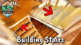 How To Build Stairs  Building The Nantahala Retreat 16 [upl. by Abshier]