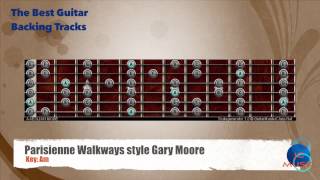 🎸 Parisienne Walkways Gary Moore Guitar Backing Track guitar map scale [upl. by Reyaht]