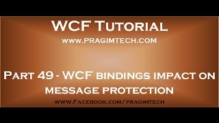 Part 49 WCF bindings and the impact on message protection [upl. by Cykana]