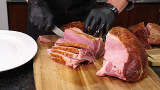 How to Carve a Whole BoneIn Ham For Beginners [upl. by Eilsil549]