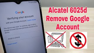 Without PC Alcatel 1S 2021 6025d 6025h Remove Google Account Bypass FRP Android 11 [upl. by Ineslta]