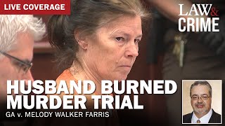 LIVE Husband Burned Murder Trial — GA v Melody Walker Farris — Day 1 [upl. by Nogam]