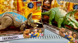 Jurassic World Camp Cretaceous Toy Hunt  Sinoceratops VS Triceratops amp Other Dinosaurs [upl. by Akaya]