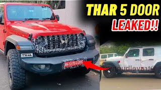 Thar 5 Door Front Leaked‼️thar 5 door 2024 thar 5 door thar 5 door launch date in india price [upl. by Gariepy]