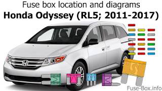 Fuse box location and diagrams Honda Odyssey RL5 20112017 [upl. by Edwin170]