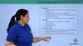 Class 11th – Sources of Finance  Entrepreneurship  Tutorials Point [upl. by Moorefield]