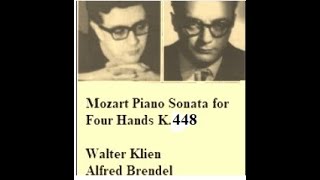 Mozart Sonata for 2 Pianos in D Major K448 Alfred Brendel Walter Klien 1960 complete [upl. by Marciano]