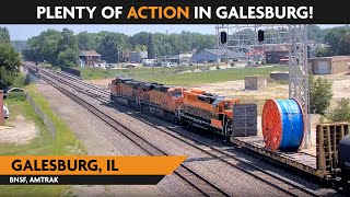 Galesburg Illinois USA  Virtual Railfan LIVE [upl. by Gib450]