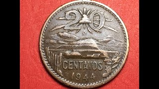 Mexico 20 Centavos 1944 [upl. by Grati]