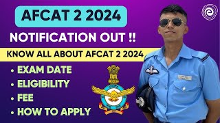 AFCAT 2 2024 Notification OUT🔥  AFCAT 2 2024 Vacancy Syllabus Eligibility  Complete Details [upl. by Anohr]