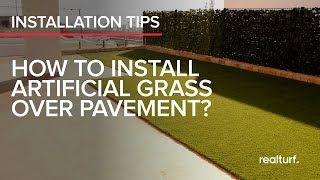 Install artificial turf over pavement [upl. by Odelet128]