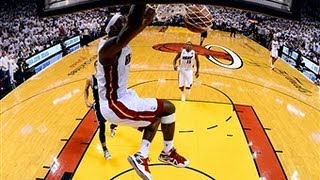 LeBron James BIG block assist amp dunk in Game 2 [upl. by Vivie480]