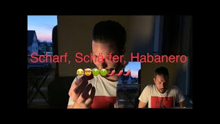 Hot Chili Habanero Challenge Scharf Schärfer Habanero 250000 bis 300000 Scoville Einheiten [upl. by Ettenal]