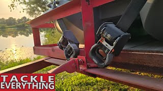 Retractable TieDown Straps Install BoatUtility Trailer [upl. by Issor]