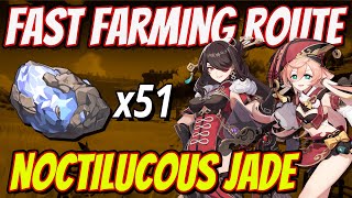 NOCTILUCOUS JADE 51 Locations FAST FARMING ROUTE  Genshin Impact 16 [upl. by Ahsilrac]