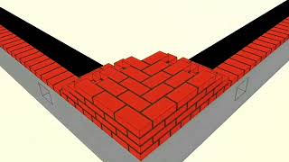 How to build a brick masonry Laying bricks in the first row • brick corner • brick walls [upl. by Means546]