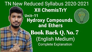 Class 12 ChemisTrY  Unit11 Book back QNo7  English medium  SaravananTK  Ed kehitys  Tamil [upl. by Aicelav]