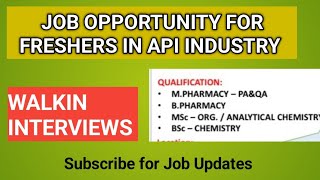 Job Opportunity for freshers in QA QCRampD freshersjobs [upl. by Nocaj]