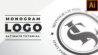 Monogram Logo Illustrator  Ultimate Tutorial [upl. by Fulvia]