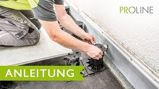 Montage OutdoorKeramik auf DachterrasseFlachdach mit Stelzlager PROSTILT [upl. by Livvy813]