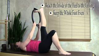 Foot Ankle amp Calf Stretch Pilates Magic Circle Stretch [upl. by Nannerb65]