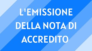 2 Lemissione della nota di accredito [upl. by Anh]