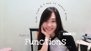 ADD MATHS  Form 4 Chapter 11 Functions Part 22 Exam Type Questions amp How to sketch graph [upl. by Sabrina]