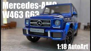 Mercedes AMG W463 G63 Blue 118 Autoart  118 model cars [upl. by Sarkaria]