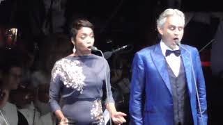 Andrea Bocelli amp Heather Headley Canto Della Terra 2018 [upl. by Shawnee]