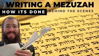 Writing a Mezuzah at the Sofer Center How a Mezuzah is written How to make  write a Mezuzah [upl. by Asirrom517]