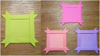 HOW TO MAKE MINI FRAMES  DIY PAPER FRAME FOR PHOTO [upl. by Anialam]