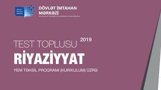 Riyaziyyat yeni test toplusu 2019 CAVABLAR 1ci hissə  HD [upl. by Rubin343]