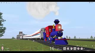 Trainz Railroad Simulator 2019  James and the American southern railway engines encounter CRR 311 [upl. by Thorin]