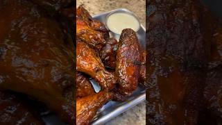 Crispy 🍗 wings are NOT difficult to achieve on the smoker wings chickenwings [upl. by Trueblood]