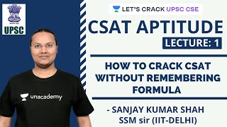 L1 CSAT Aptitude  Crack Prelims and Mains UPSC CSE  Online Preparation  Sanjay Kumar Shah [upl. by Placida]