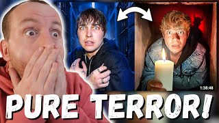 PURE TERROR Sam amp Colby Surviving 3 Haunted Prisons ALONE for 50 Hours REACTION [upl. by Teage]