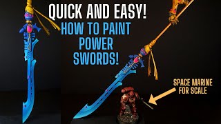 Speed painting POWER SWORDS How to paint Eldar Lightsabers [upl. by Lebana330]