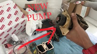 Replacing raw water pump on Yanmar 6LPA STP [upl. by Adnyl]