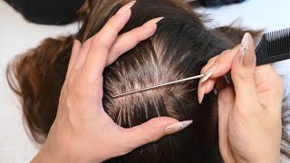 ASMR Intense Scalp SCRATCHING and NITPICKING with Nails Real Person [upl. by Runkle]