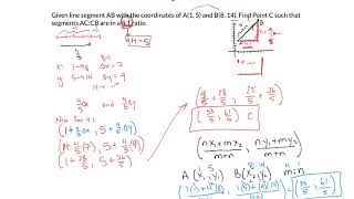 Partitioning Segments Given Coordinates Directed Line Segments [upl. by Manvel]